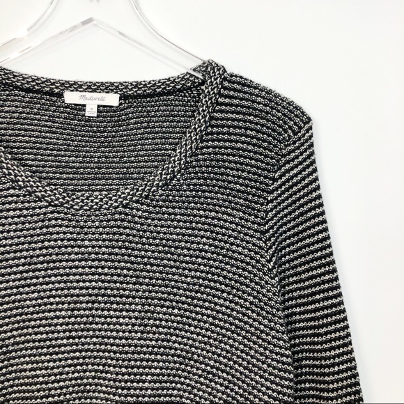 Madewell Riverside Crew Knit Sweater Dot Weave M - Picture 5 of 8